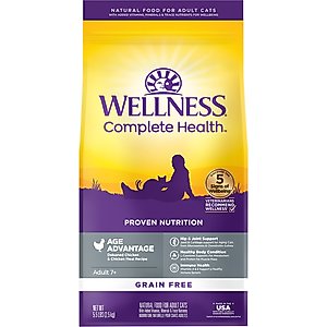 Wellness Complete Health Chicken & Deboned Chicken Grain-Free Senior Dry Cat Food, 5.5-lb bag