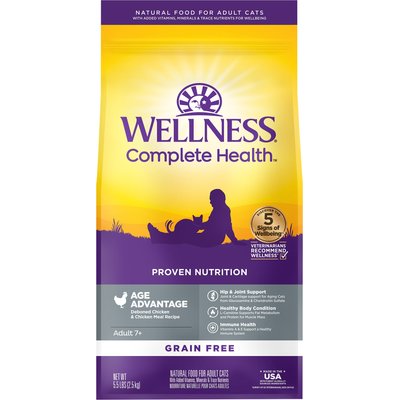 Wellness Wellness Complete Health Chicken & Deboned Chicken Grain-Free Senior Dry Cat Food, 5.5-lb bag