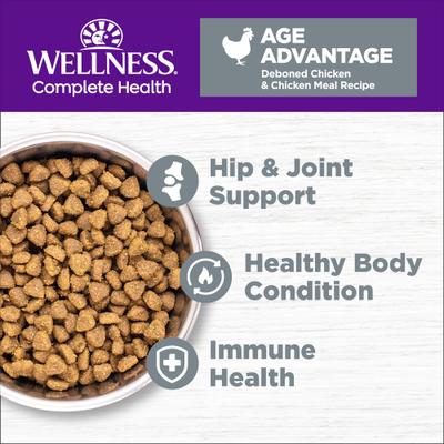 Show full view: Wellness Complete Health Chicken & Deboned Chicken Grain-Free Senior Dry Cat Food, 5.5-lb bag slide 5 of 11