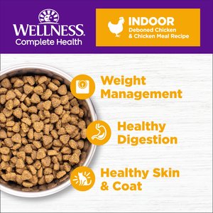 Wellness Complete Health Grain-Free Indoor Deboned Chicken Recipe Dry Cat Food, 11.5-lb bag