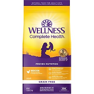Wellness Complete Health Grain-Free Indoor Deboned Chicken Recipe Dry Cat Food, 5.5-lb bag