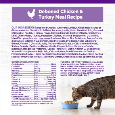Show full view: Wellness Complete Health Grain-Free Indoor Healthy Weight Chicken Recipe Natural Dry Cat Food, 23-lb bundle  slide 9 of 11