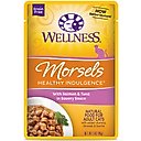 Wellness Complete Health Healthy Indulgence Morsels with Salmon & Tuna in Savory Sauce Grain-Free Wet Cat Food Pouches, 3-oz, case of 24