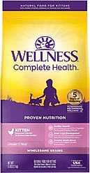 Wellness Complete Health Kitten Deboned Chicken, Chicken Meal & Rice Dry Cat Food, 5-lb bag