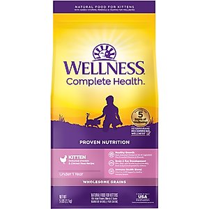 Wellness Complete Health Kitten Deboned Chicken, Chicken Meal & Rice Dry Cat Food, 5-lb bag