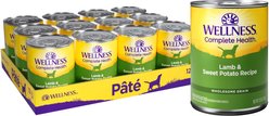 Wellness Complete Health Lamb & Sweet Potato Formula Canned Dog Food, 12.5-oz, case of 12 slide 1 of 9
