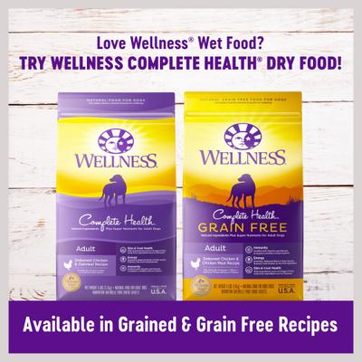 Show full view: Wellness Complete Health Lamb & Sweet Potato Formula Canned Dog Food, 12.5-oz, case of 12 slide 9 of 13
