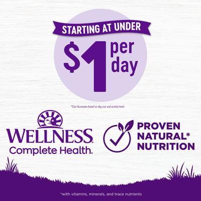 Show full view: Wellness Complete Health Natural Adult Healthy Weight Chicken & Peas Dry Dog Food, 24-lb bag slide 6 of 11