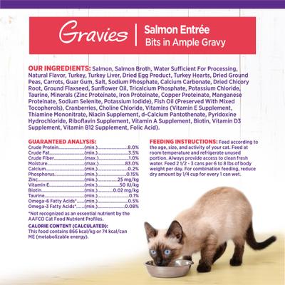 Show full view: Wellness Complete Health Natural Grain-Free Gravies Salmon Entree Canned Cat Food, 3-oz, case of 12 slide 9 of 11