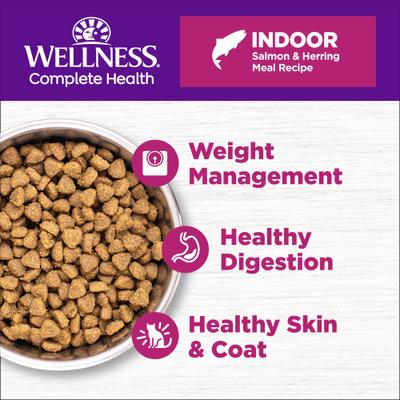 Show full view: Wellness Complete Health Pate Chicken Entree Grain-Free Canned Cat Food, 3-oz, case of 24 + Wellness Complete Health Natural Grain-Free Salmon & Herring Dry Cat Food, 11.5-lb bag slide 5 of 9