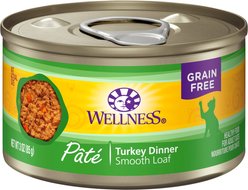 Wellness Complete Health Pate Turkey Natural Grain-Free Wet Cat Food, 3-oz can, case of 4
