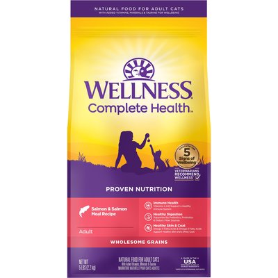 Wellness Wellness Complete Health Salmon Adult Dry Cat Food, 5-lb bag