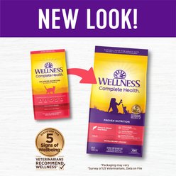 Wellness Complete Health Salmon Adult Dry Cat Food, 5-lb bag slide 2 of 8