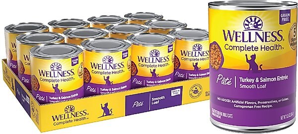 Wellness Complete Health Turkey & Salmon Formula Grain-Free Canned Cat Food