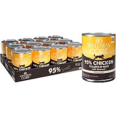 Wellness CORE 95% Grain-Free Chicken & Broccoli Canned Dog Food, 12.5-oz, case of 12