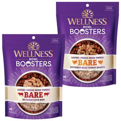 Show full view: Wellness CORE Bowl Boosters Bare Turkey + Bare Beef Freeze-Dried Dog Food Mixer or Topper slide 1 of 10