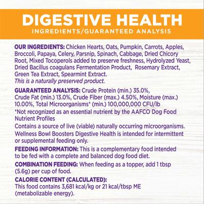 Show full view: Wellness CORE Bowl Boosters Digestive Health Dry Dog Food Topper, 8-oz bundle slide 7 of 12
