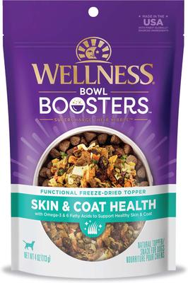 Show full view: Wellness CORE Bowl Boosters Skin & Coat Dry Dog Food Topper, 4-oz bag slide 1 of 11