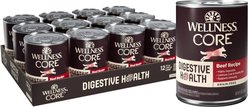 Wellness CORE Digestive Health Beef Recipe Grain-Free Wet Dog Food, 13-oz can, case of 12