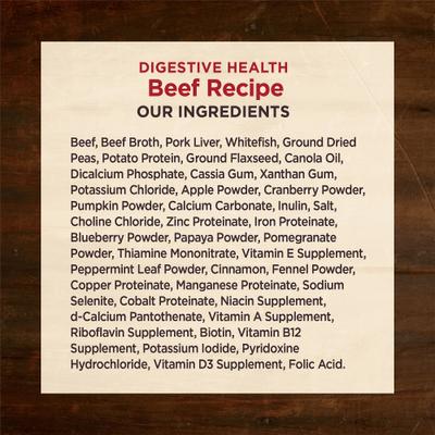 Show full view: Wellness CORE Digestive Health Beef Recipe Grain-Free Wet Dog Food, 13-oz can, case of 12 slide 8 of 12