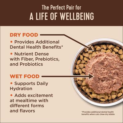 Show full view: Wellness CORE Digestive Health Chicken Pate Recipe Grain-Free Wet Cat Food, 3-oz, case of 12 & Wellness CORE Digestive Health Wholesome Grains Chicken & Rice Recipe Dry Cat Food, 5-lb bag slide 4 of 10