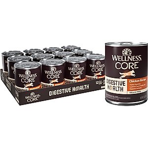 Wellness CORE Digestive Health Chicken Recipe Grain-Free Wet Dog Food, 13-oz can, case of 12