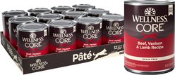 Wellness CORE Grain-Free Beef, Venison & Lamb Formula Canned Dog Food, 12.5-oz, case of 12