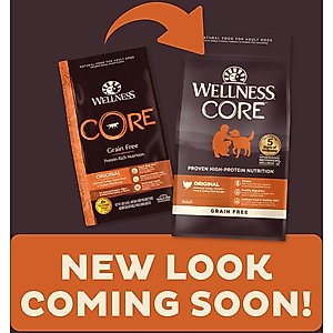 Wellness CORE Grain-Free Original Deboned Turkey, Turkey Meal & Chicken Meal Recipe Dry Dog Food, 26-lb bag