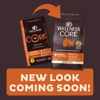 Show full view: Wellness CORE Grain-Free Original Deboned Turkey, Turkey Meal & Chicken Meal Recipe Dry Dog Food, 26-lb bag slide 3 of 12