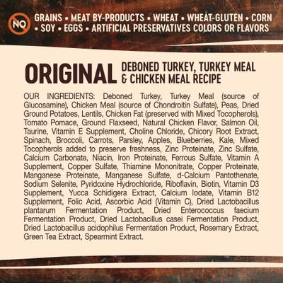 Show full view: Wellness CORE Grain-Free Original Deboned Turkey, Turkey Meal & Chicken Meal Recipe Dry Dog Food, 26-lb bag slide 7 of 12