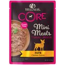 Wellness CORE Grain-Free Small Breed Mini Meals Chicken Pate Dog Food Pouches, 3-oz, case of 12