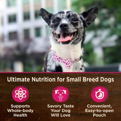 Show full view: Wellness CORE Grain-Free Small Breed Mini Meals Chicken Pate Dog Food Pouches, 3-oz, case of 12 slide 4 of 12