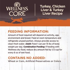 Wellness CORE Grain-Free Turkey, Chicken Liver & Turkey Liver Formula Canned Dog Food, 12.5-oz, case of 12 slide 2 of 7