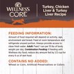 Show in main carousel: Wellness CORE Grain-Free Turkey, Chicken Liver & Turkey Liver Formula Canned Dog Food, 12.5-oz, case of 12 slide 8 of 11