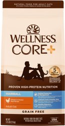 Wellness CORE+ Hairball Chicken Grain-Free Natural Dry Cat Food, 4.75-lb bag slide 1 of 9