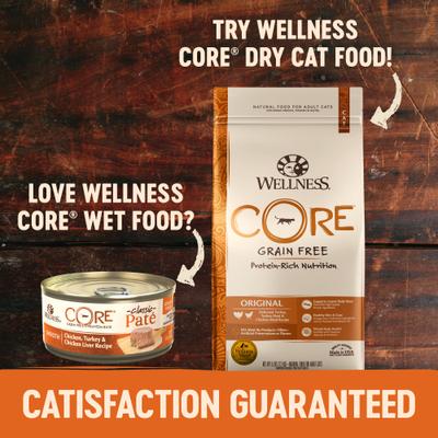 Show full view: Wellness CORE Natural Grain-Free Turkey & Duck Pate Canned Cat Food, 5.5-oz, case of 24 slide 10 of 13