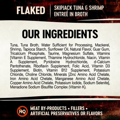 Show full view: Wellness CORE Signature Selects Flaked Skipjack Tuna & Shrimp Entree in Broth + Flaked Skipjack Tuna & Wild Salmon Entree in Broth Canned Cat Food, 5.3-oz, case of 12 slide 3 of 9