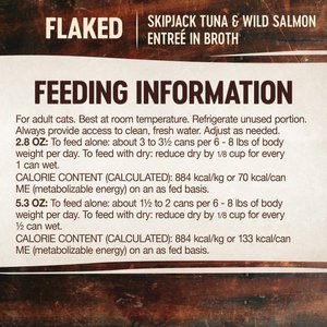 Wellness CORE Signature Selects Flaked Skipjack Tuna & Wild Salmon Entree in Broth Grain-Free Canned Cat Food, 5.3-oz, case of 12