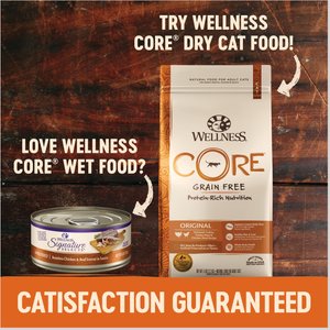 Wellness CORE Signature Selects Flaked Skipjack Tuna & Wild Salmon Entree in Broth Grain-Free Canned Cat Food, 5.3-oz, case of 12