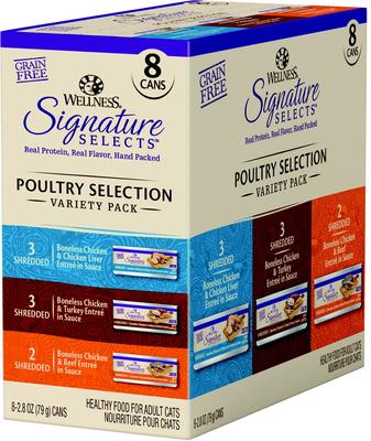 Show full view: Wellness CORE Signature Selects Seafood Selection Variety Pack + Poultry Selection Variety Pack Canned Cat Food slide 6 of 10