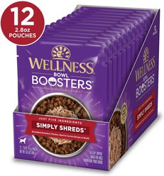 Wellness CORE Simply Shreds Chicken, Beef & Carrots + Chicken, Salmon & Pumpkin Wet Dog Food Topper slide 2 of 9