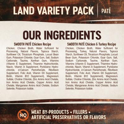 Show full view: Wellness CORE Tiny Tasters Chicken, Chicken & Turkey Pate Land Variety Pack Grain-Free Cat Food Pouches, 1.75-oz, pack of 12 slide 7 of 11