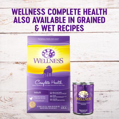 Show full view: Wellness Grain-Free Complete Health Adult Deboned Chicken & Chicken Meal Recipe Dry Dog Food, 24-lb bag slide 6 of 11