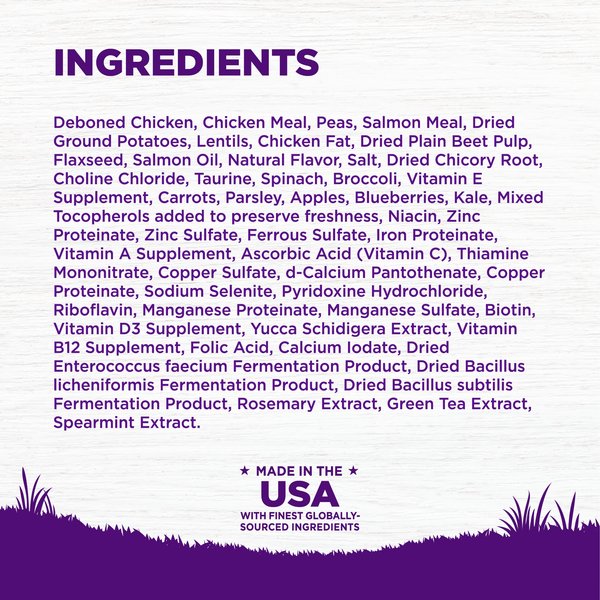 Show full view: Wellness Grain-Free Complete Health Puppy Deboned Chicken, Chicken Meal & Salmon Meal Recipe Dry Dog Food, 24-lb bag slide 7 of 11