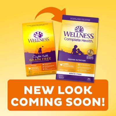 Show full view: Wellness Grain-Free Complete Health Puppy Deboned Chicken, Chicken Meal & Salmon Meal Recipe Dry Dog Food, 4-lb bag slide 3 of 11