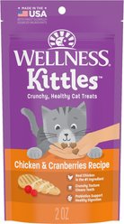 Wellness Kittles Natural Grain-Free Chicken & Cranberries Crunchy Cat Treats, 2-oz bag