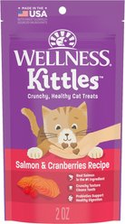 Wellness Kittles Natural Grain-Free Salmon & Cranberries Crunchy Cat Treats, 2-oz bag