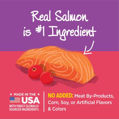 Show full view: Wellness Kittles Natural Grain-Free Salmon & Cranberries Crunchy Cat Treats, 6-oz bag slide 4 of 9