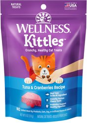 Wellness Kittles Natural Grain-Free Tuna & Cranberries Crunchy Cat Treats, 6-oz bag