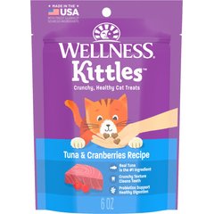 Wellness Kittles Natural Grain-Free Tuna & Cranberries Crunchy Cat Treats, 6-oz bag
